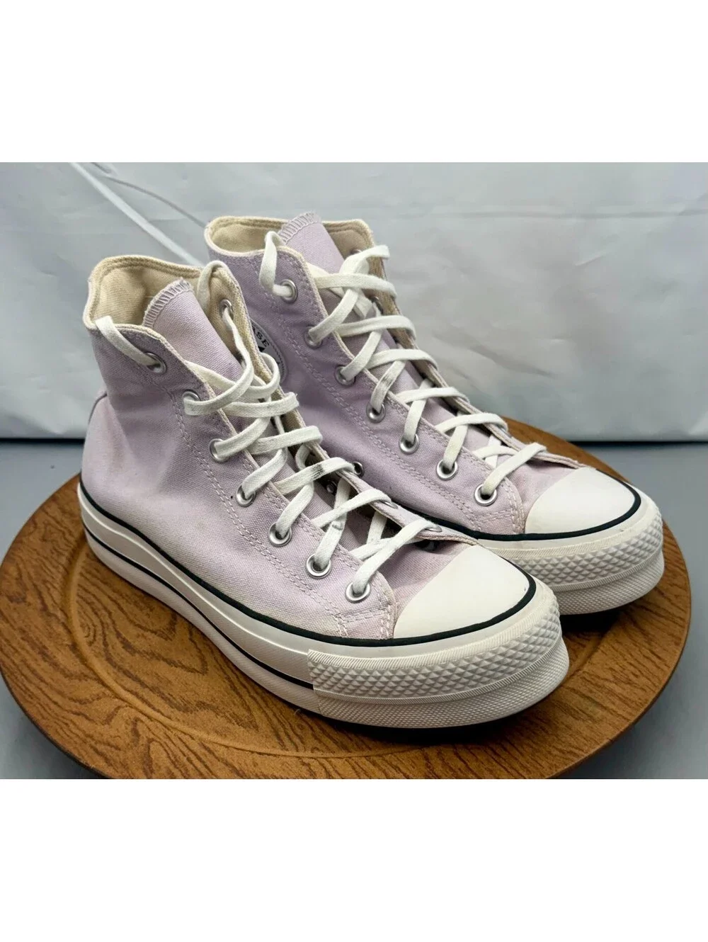 CONVERSE CHUCK TAYLOR ALL STAR HI PLATFORM SNEAKER PALE AMETHYST SIZE 9 AMAZING